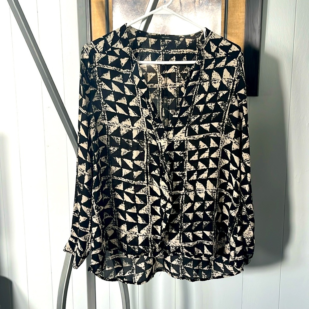 Black and white work shirt